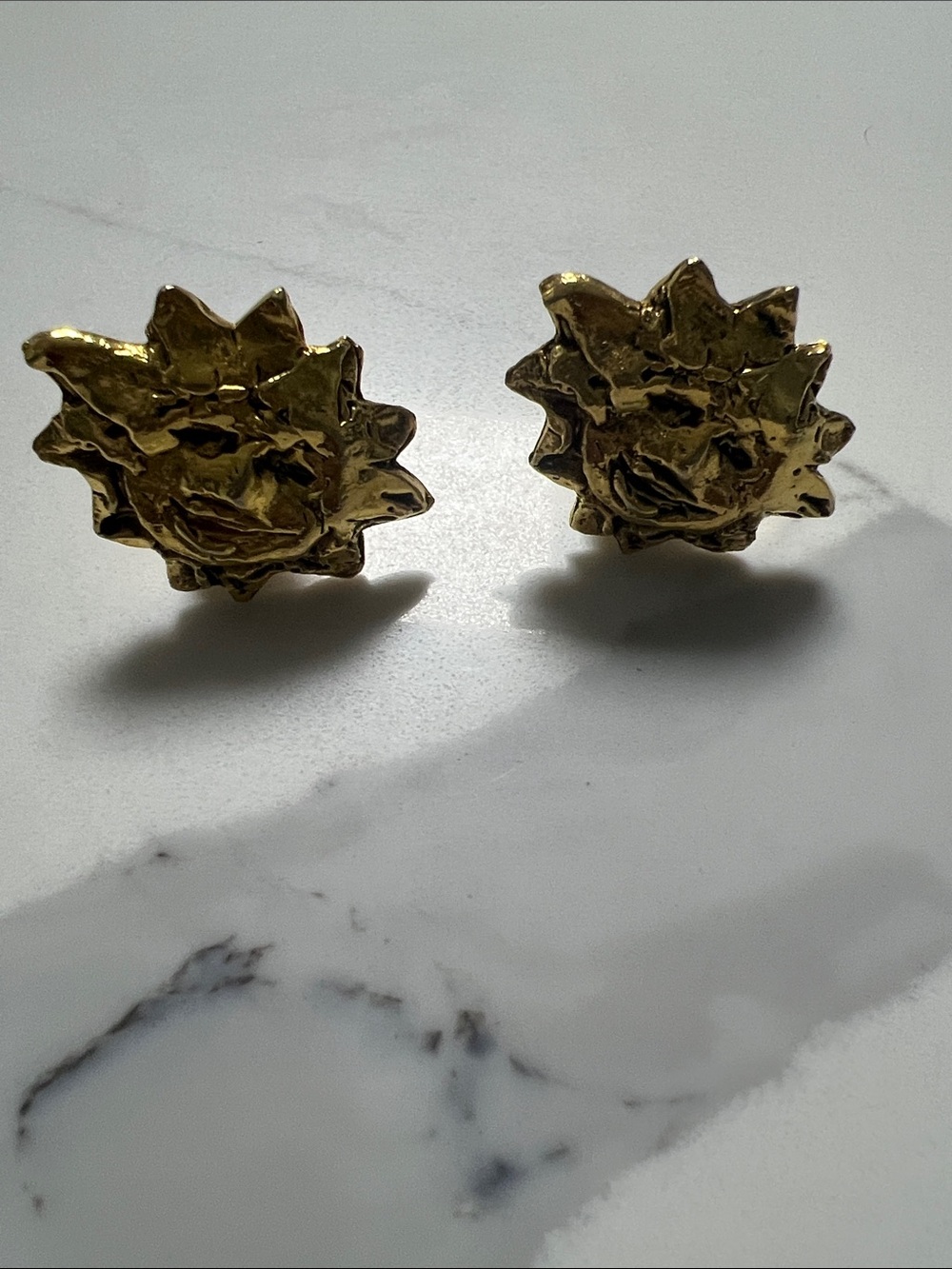 Pre-loved Hermès vintage sun motif clip-on earrings